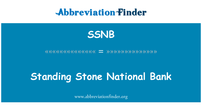 SSNB: Standing Stone National Bank