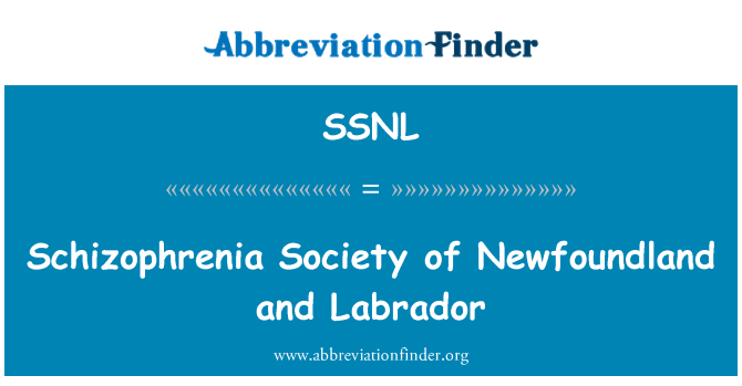 SSNL: Schizophrenia Society of Newfoundland and Labrador