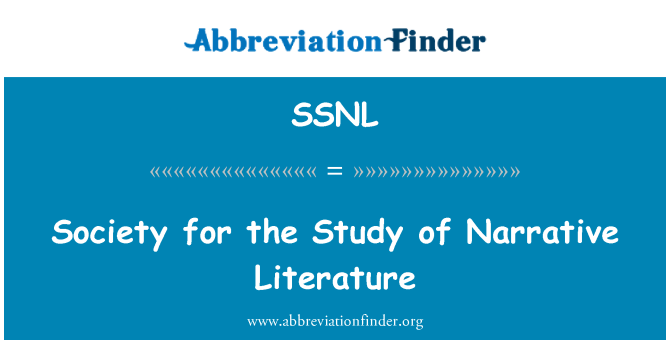 SSNL: Sosyete a pou etid la de naratif literati