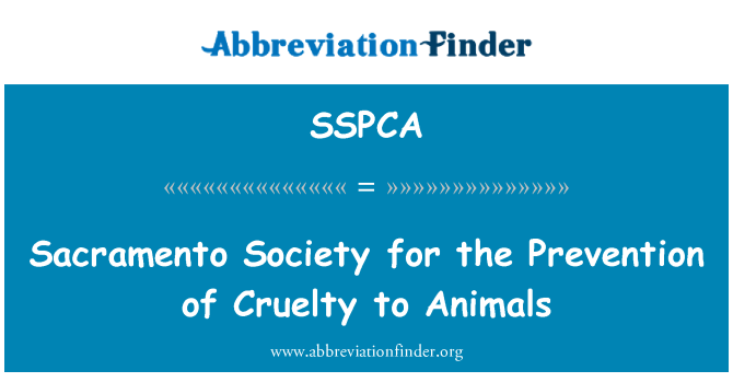 SSPCA: Sacramento Society for pencegahan kekejaman terhadap hewan