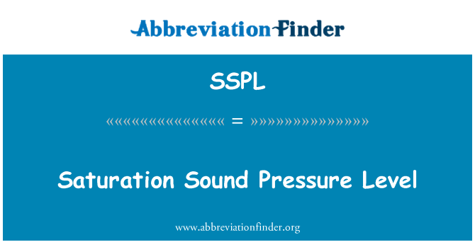 SSPL: 出力音圧レベル