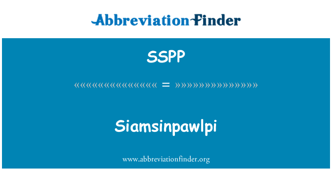 SSPP: Siamsinpawlpi