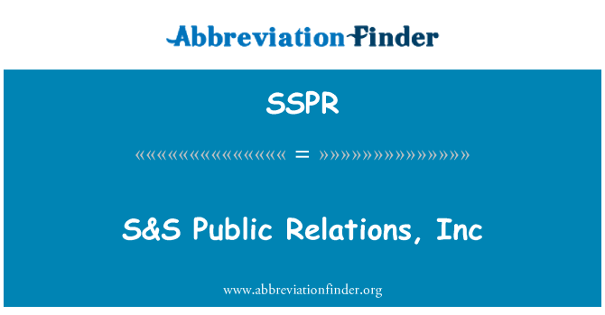 SSPR: S & S パブリック ・ リレーションズ株式会社
