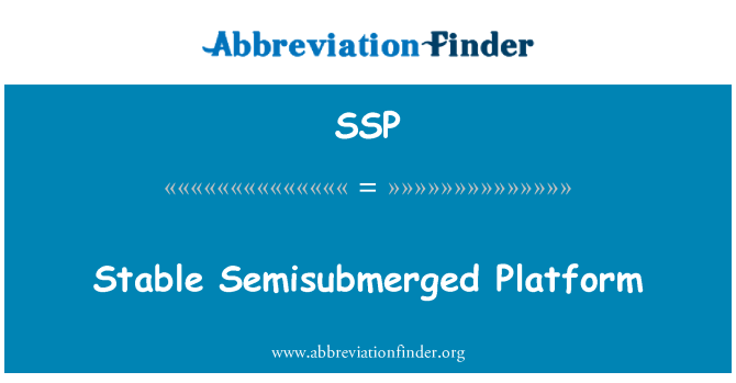 SSP: Stabilno platformo Semisubmerged