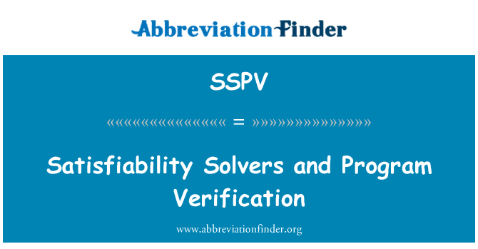 SSPV: Satisfiability pemecah dan Program verifikasi