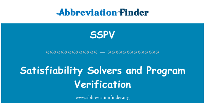 SSPV: Satisfiability אפשר לבדוק ואימות תוכנית