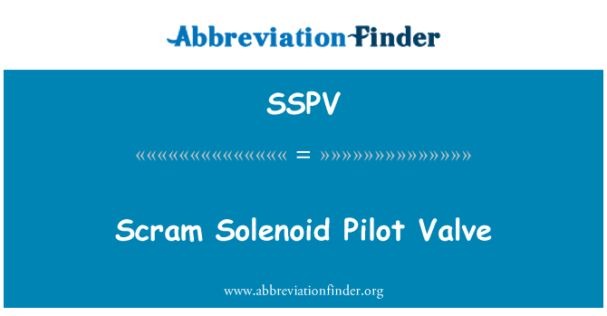 SSPV: Scram Pilot magneetventiel