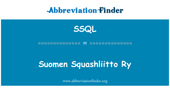 SSQL: Suomen Squashliitto Ry
