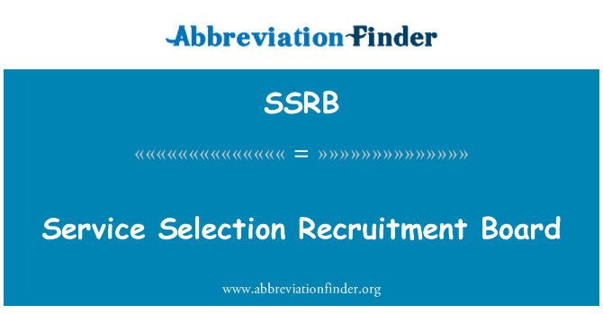 SSRB: Prüfungsausschuß Recruitment Service