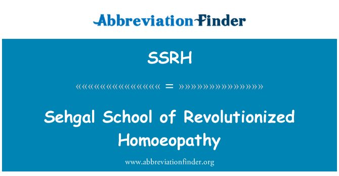 SSRH: Devrim Homoeopathy Sehgal Okulu