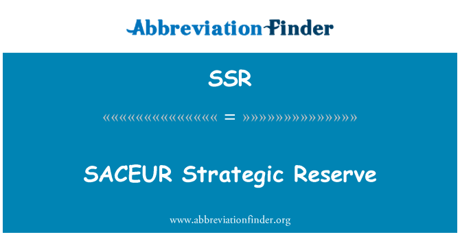 SSR: Rezèv èstratejik SACEUR