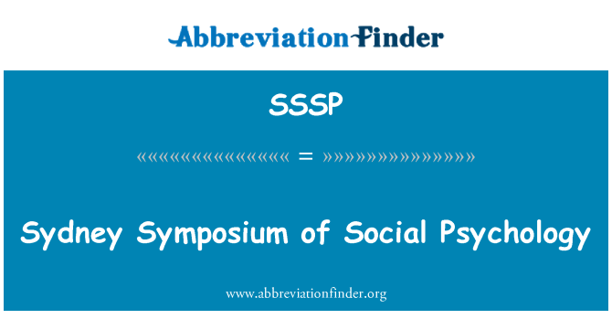 SSSP: Sydney Symposium i socialpsykologi