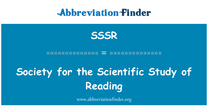SSSR: Společnost pro vědecké studium čtení