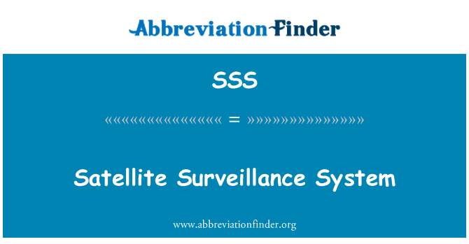 SSS: Спутниковая система наблюдения