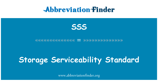 SSS: Opbevaring servicevenlighed Standard
