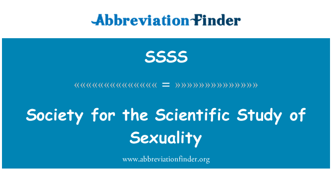 SSSS: 社会对性的科学研究