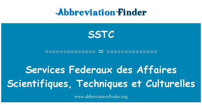 SSTC: Dịch vụ Federaux des Affaires Scientifiques, kỹ thuật et Culturelles