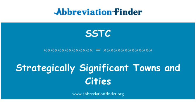 SSTC: 具有戰略意義的城鎮和城市