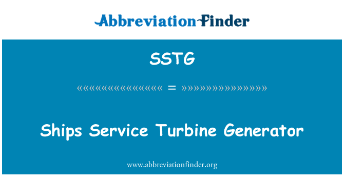 SSTG: Ships Service Turbine Generator