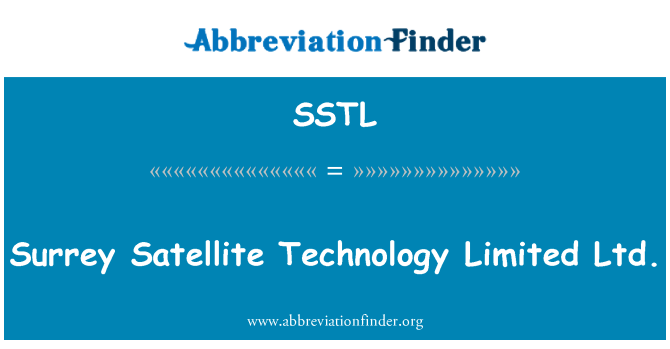 SSTL: Surrey satelliet technologie Limited Ltd.