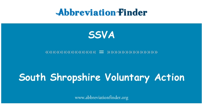 SSVA: 南什羅普郡志願行動