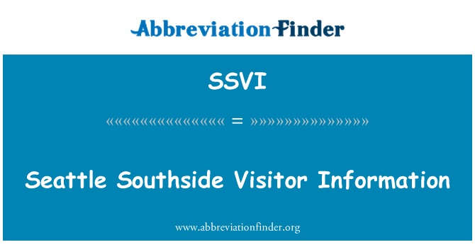 SSVI: מידע על מבקר דרום העיר סיאטל