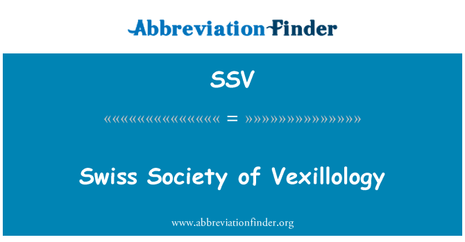 SSV: Swis sosyete de Vexillology