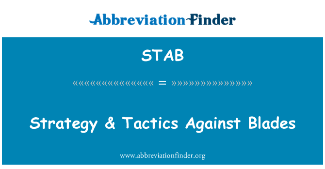STAB: L-istrateġija & tattiċi kontra xfafar