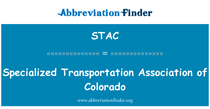 STAC: کولوراڈو کے خصوصی ذرائع نقل و حمل ایسوسی ایشن