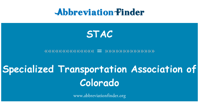 STAC: Cymdeithas cludiant arbenigol Colorado