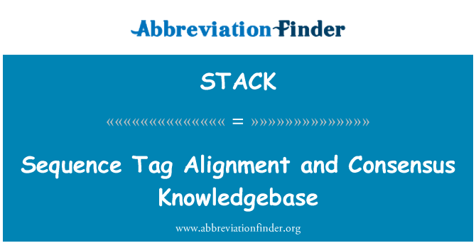 STACK: Tag sequentie alignering en Consensus Knowledgebase