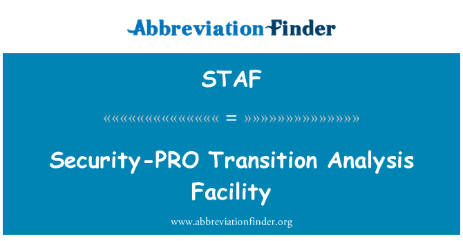STAF: Seguretat-PRO transició anàlisi facilitat