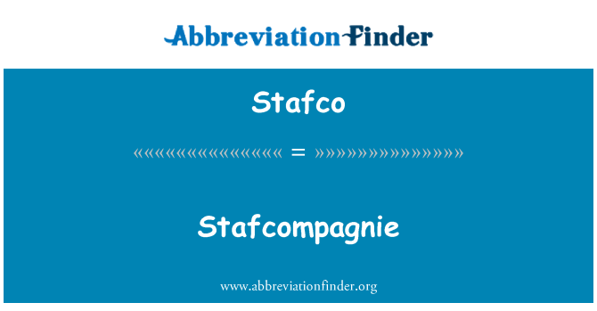 Stafco: Stafcompagnie