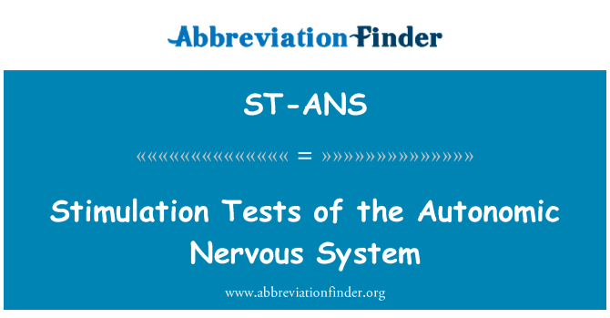 ST-ANS: Stimulace testy vegetativní nervový systém