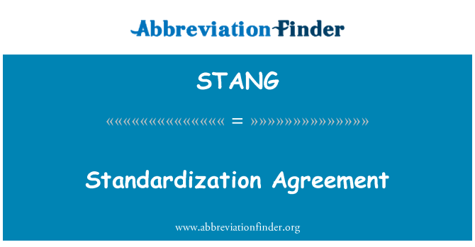 STANG: סטנדרטיזציה הסכם