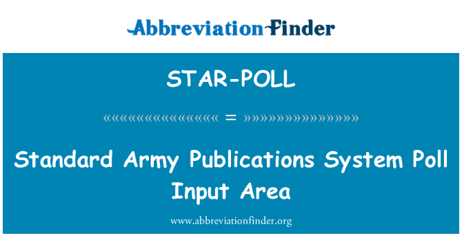 STAR-POLL: Armata standard pubblikazzjonijiet sistema Poll Input taż-żona