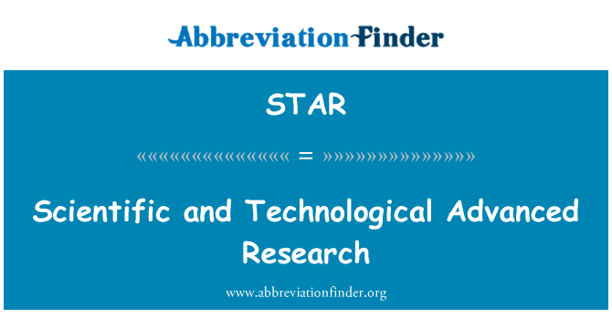 STAR: Videnskabelig og teknologisk avancerede forskning