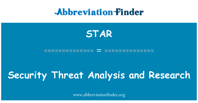 STAR: Säkerhet hotbildsanalys och forskning