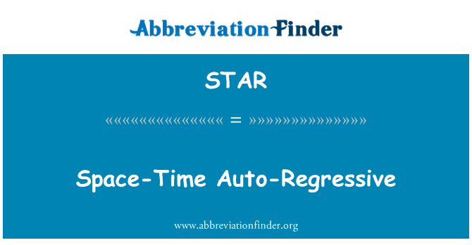 STAR: Prostor-čas Auto-regresiven