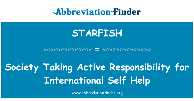 STARFISH: المجتمع أخذ المسؤولية النشطة للعون الذاتي الدولي