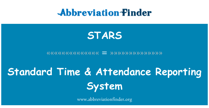 STARS: Стандартно време & посещаемост, системата за отчитане