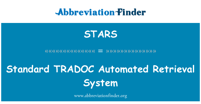 STARS: Standardní TRADOC automatizovaný systém vyhledávání