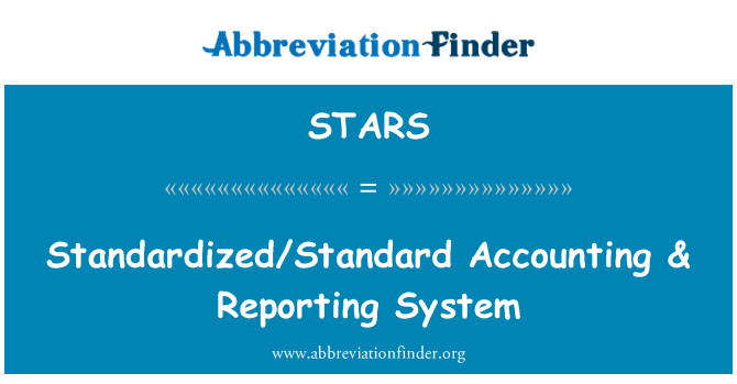 STARS: Standardiserade/Standard redovisning & rapportsystem