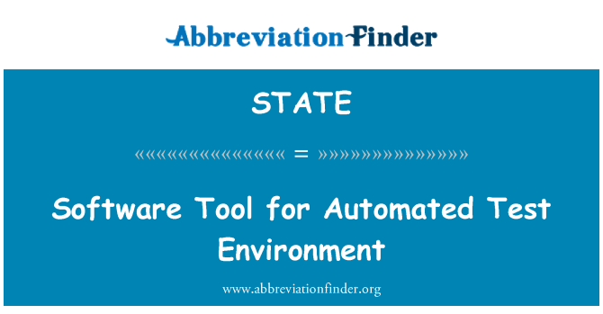 STATE: เครื่องมือซอฟต์แวร์สำหรับระบบทดสอบอัตโนมัติ