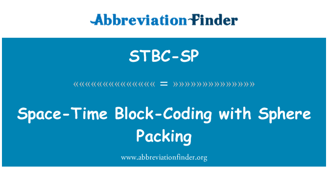 STBC-SP: Prostor-čas blok kode z področju pakiranja