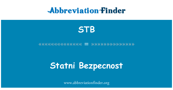 STB: Statni Bezpecnost