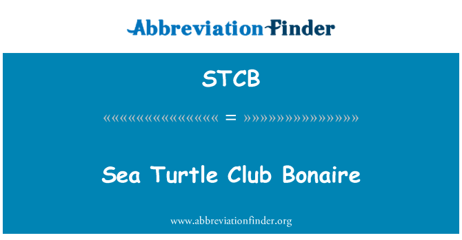 STCB: Morska kornjača klub Bonaire