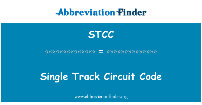 STCC: Code de Circuit de voie unique