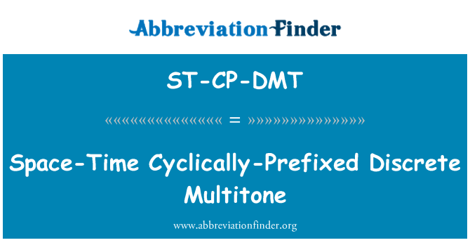 ST-CP-DMT: Časoprostor cyklicky předponou diskrétní režii multiton