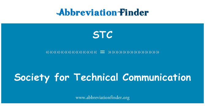 STC: Society for Technical Communication